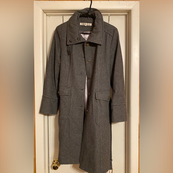 Keneth Cole grey military style coat - Picture 2 of 9